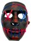 Purge Light Up Blue And Pink Cross Hatch Eyes Mask Costume Accessory
